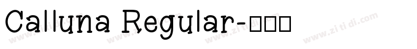 Calluna Regular字体转换